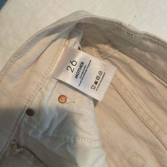 MOTHER Denim - Mother denim cream half pipe jeans size 26